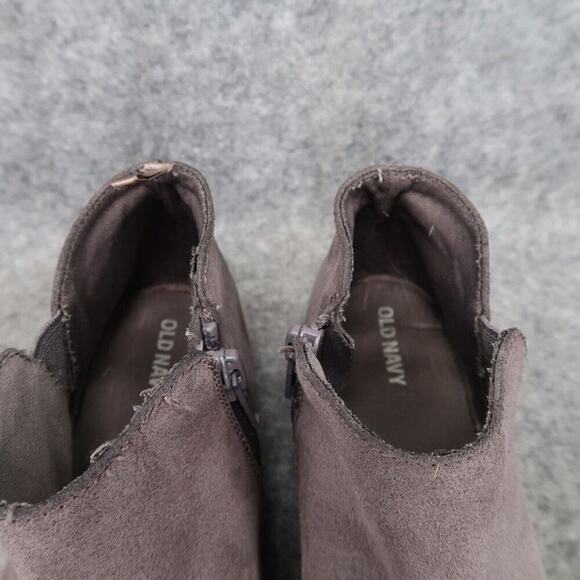 Old Navy Shoes Kids 11 Bootie Toddler Baby Casual Dark Grey Zip Fashion Classic - Picture 5 of 15